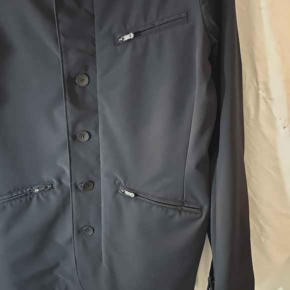 Qor Performance Suiting Softshell Blazer Jacket Coat Men's Size S Black Stretch - Picture 2 of 16